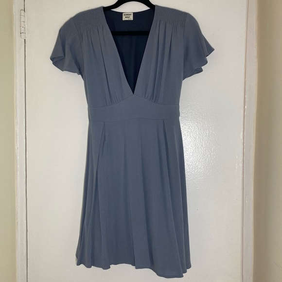 Aritzia Dresses & Skirts - Sunday Best Slate Blue Mini Dress